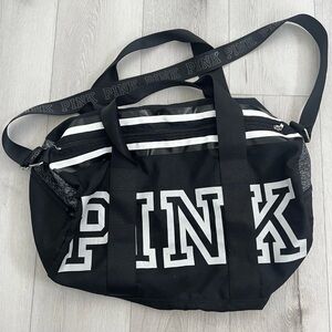 PINK Victoria's Secret Black and White Travel Bag